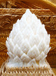 carving candle with lotus shape