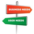 Business needs versus User needs