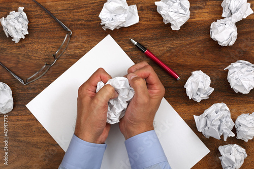Photo: Frustration stress and writers block Frustration stress and writers block