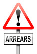 Arrears concept.