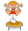 Mädchen auf dem Trampolin