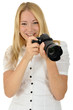 Junge Frau mit Digitalkamera