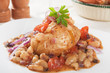 Jacket potato with white beans