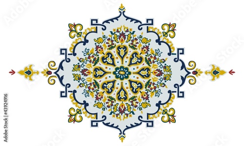 Vector: Floral and Geometric Composition Floral and Geometric Composition