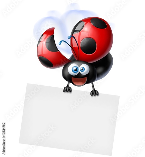 Illustration: coccinella cartellone coccinella cartellone