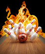 Illustration: Bowling Strike Feuer Bowling Strike Feuer