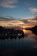 Photo: Yachts in harbor with sunset Yachts in harbor with sunset