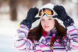 Girl with snow mask