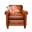 Leather chair isolated