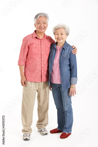 Photo: Full Length Studio Shot Of Chinese Senior Couple Full Length Studio Shot Of Chinese Senior Couple