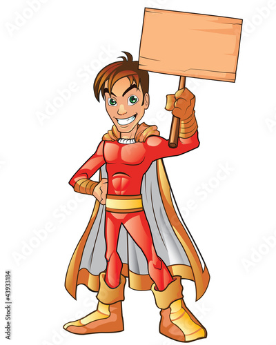 Vektor: Orange Super Hero Boy Orange Super Hero Boy