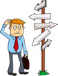 A business man faces a confusing decision