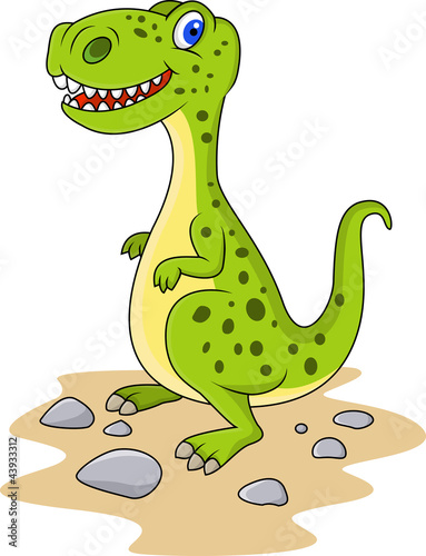 Vektor: Funny dinosaur Funny dinosaur