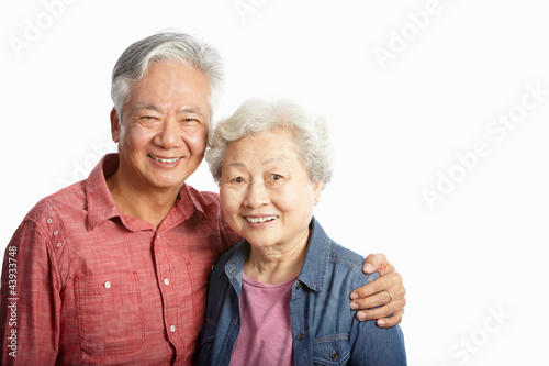 Photo: Studio Shot Of Chinese Senior Couple Studio Shot Of Chinese Senior Couple