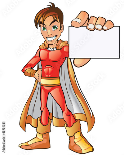 Vektor: Orange Super Hero Boy Orange Super Hero Boy