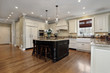 Kitchen with white cabinetry
