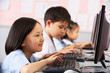 Photo: Pupil Using Keyboard During Computer Class In Chinese School Pupil Using Keyboard During Computer Class In Chinese School