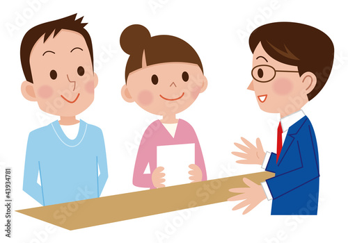 Illustration: 受付 夫婦 受付 夫婦