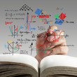 maths and science formula on whiteboard