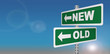 Illustration: Out with the old in with the new Out with the old in with the new