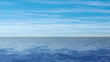 Flying over blue sea