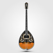 realistic greek folk musical instrument on clean background