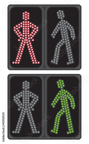 Vector: LED crosswalk signal LED crosswalk signal