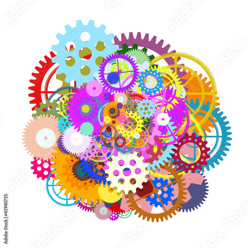 Illustration: gears wheels design gears wheels design