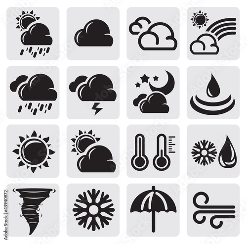 Vector: weather set weather set