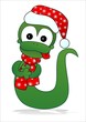 Illustration: Snake in a New Year's cap Snake in a New Year's cap