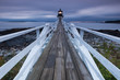 Marshall Point Lighthouse at sunset, Maine, USA