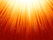 Snowflakes and stars on golden light. EPS 8