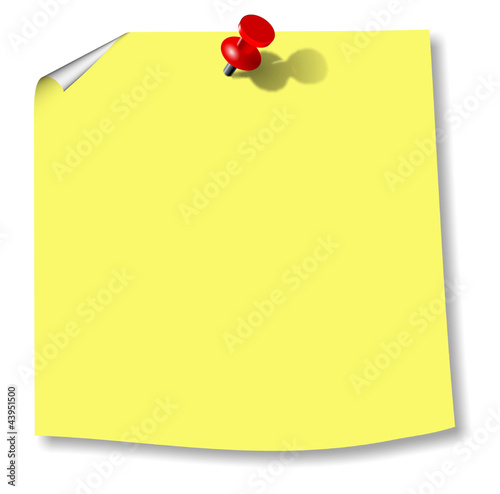 Photo: pin bulletin board memo yellow pin bulletin board memo yellow