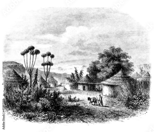 Illustration: Traditional African Village Traditional African Village