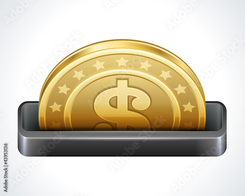 Vector: Dollars money coin in perspective vector design elements Dollars money coin in perspective vector design elements