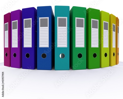 Illustration: colourful folders colourful folders