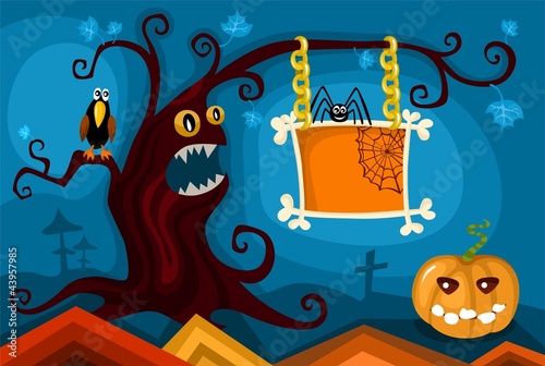 Vector: halloween card halloween card