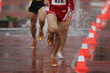Leichtathletik, Laufen im Regen
