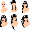 Fashionable hairstyles;