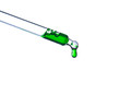 Pipette mit leuchtend grüner Flüssigkeit