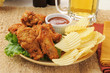 Chicken wings and beer