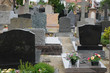 France, the cemetery of Obernai in Alsace