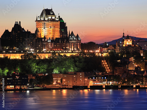 Photo: Quebec City skyline at dusk, Canada Quebec City skyline at dusk, Canada