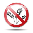 Señal prohibido gluten