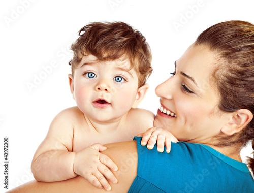 Photo: Happy mother with little baby Happy mother with little baby