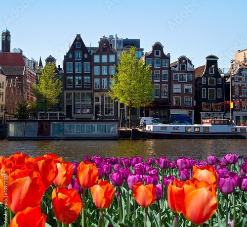 Photo: One of canals in Amsterdam One of canals in Amsterdam