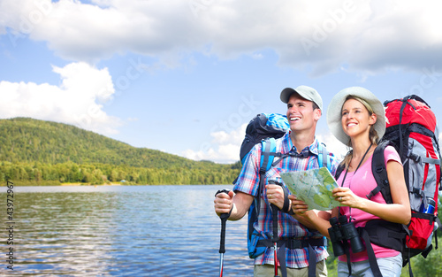 Foto: Tourist couple. Tourist couple.