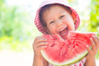 girl with watermelon