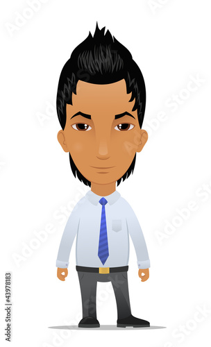 Vector: Cartoon businessman with modern hairstyle Cartoon businessman with modern hairstyle