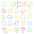 Cartoon alphabet template